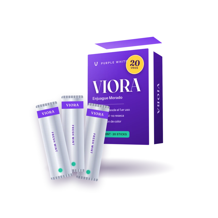 Caja VIORA enjuague morado, 20 usos